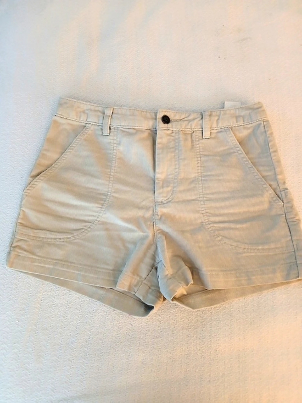 Patagonia Women's Retro Corduroy Cord Shorts White Size 8